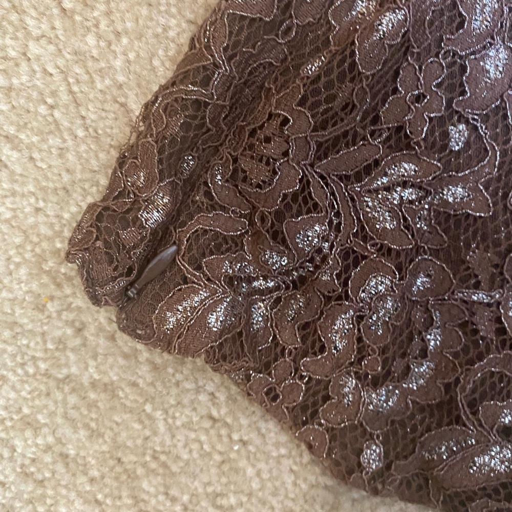 Victoria's Secret Moda International Chocolate Brown Lace Halter Top - XL - Picture 3 of 6
